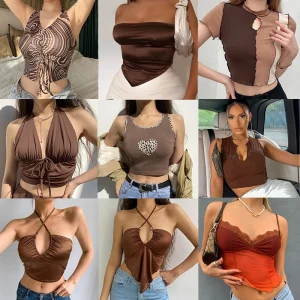 90s Baby Tee Bustier Clothes For Y2k Corset Sexy Tank Crop Tops Women Cyber Accessories Summer Body Blouse Aesthetic Camisole